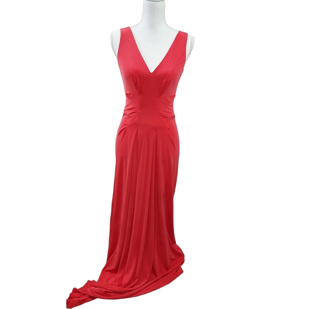 Issa London pink silk maxi dress 4